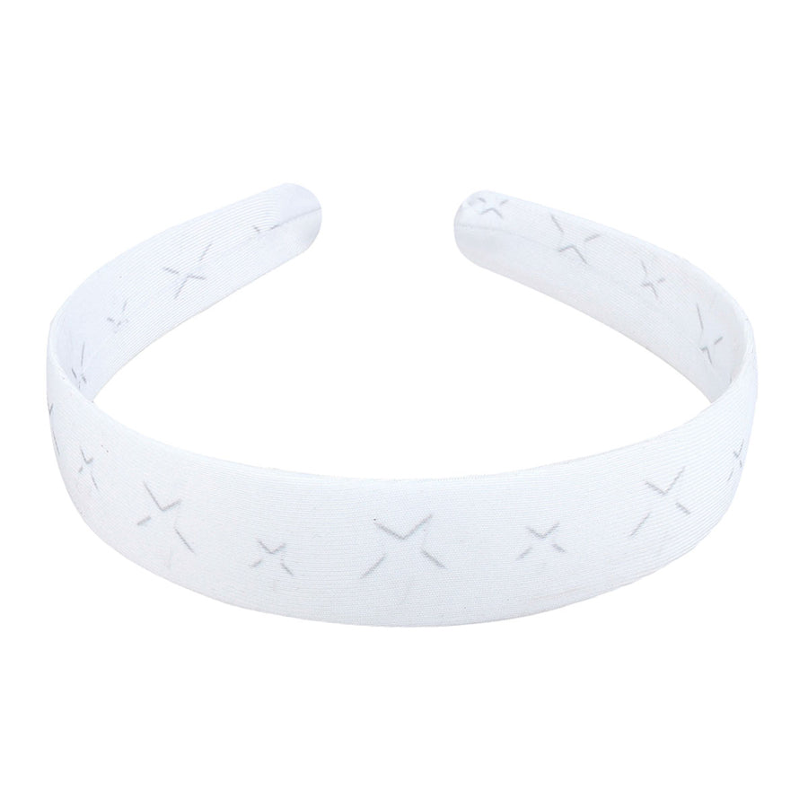 The Boys Starlight cosplay headband curves in white star-textured fabric for the matching costume.