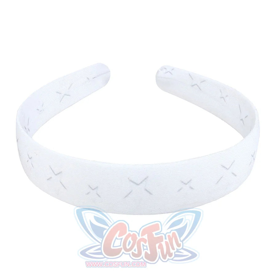 The Boys Starlight cosplay headband curves in white star-textured fabric for the matching costume.