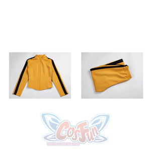 Flat lay of The Bride Cosplay jacket and pants