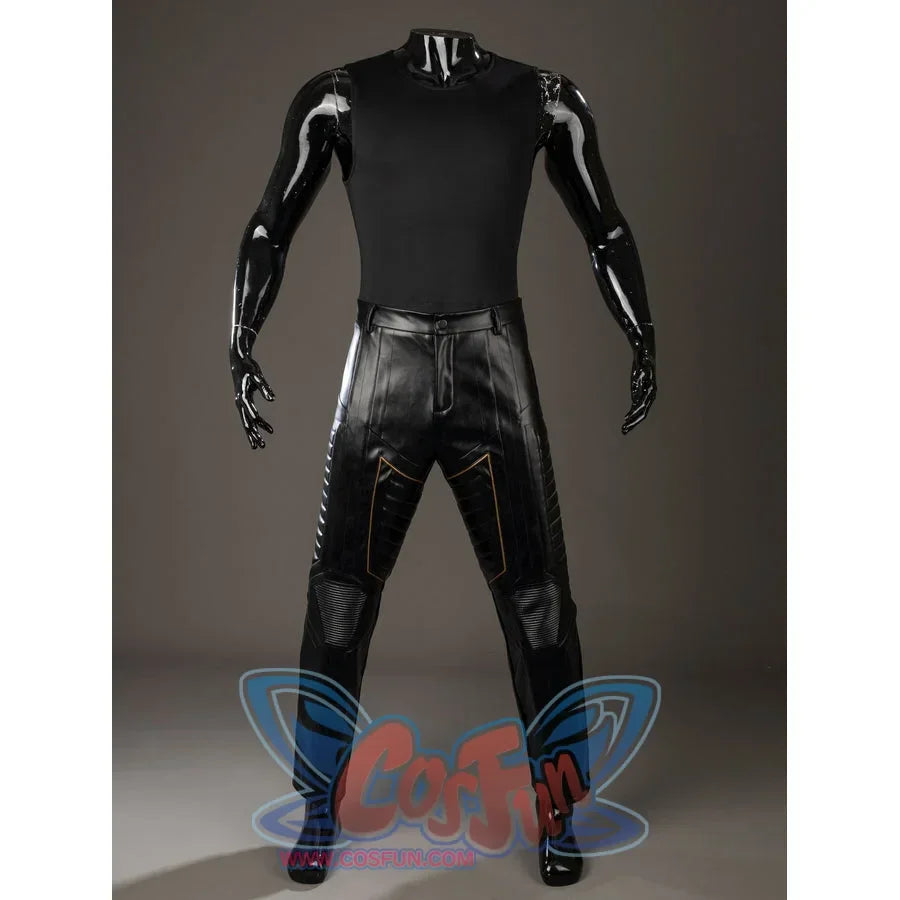 Thor Odinson cosplay inner top front view with black sleeves above matching pants.