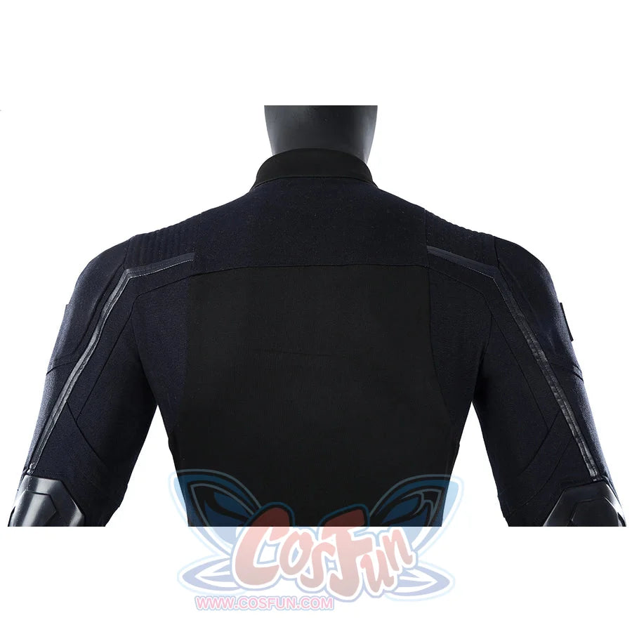 Thunderbolts John Walker cosplay costume jacket back centers textured panels and elbow armor.
