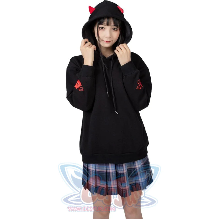 Trick Or Treat Little Devil Pattern Hoodies Halloween Pullover Mp005916 Hoodie