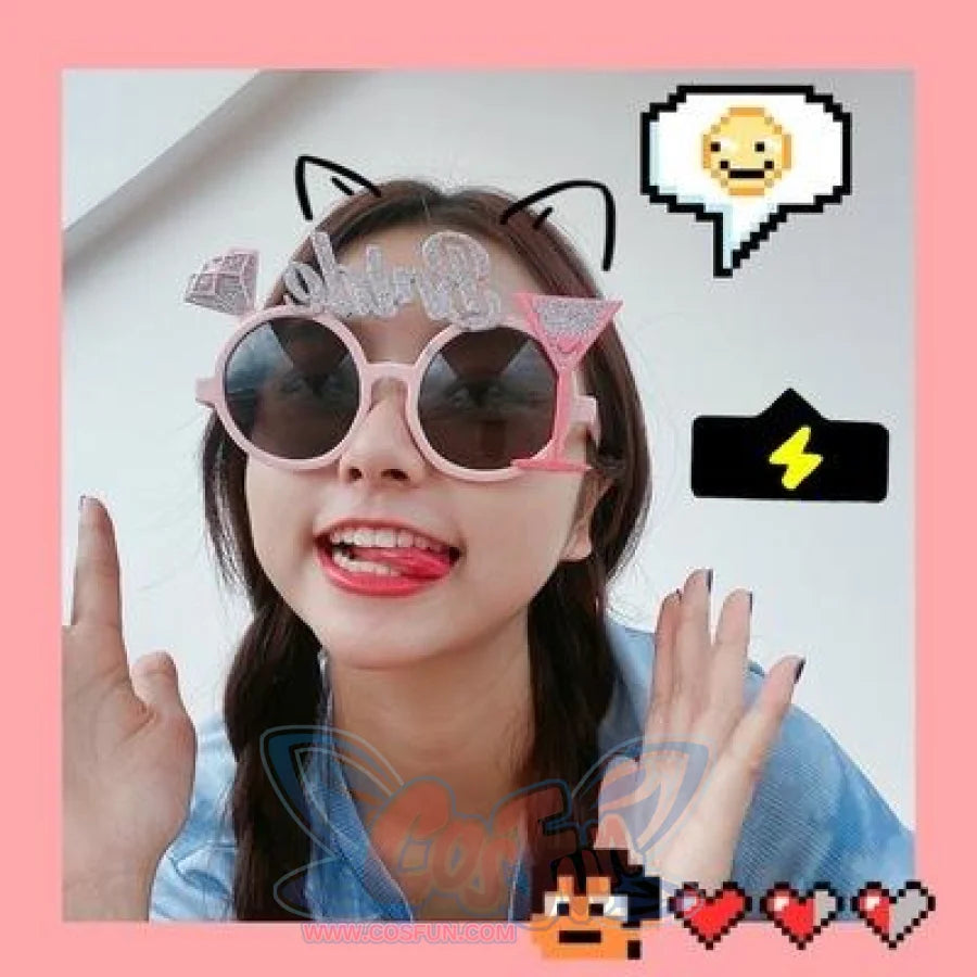 Unicorn Funny Toys Selfie Gadget Picnic Use Birthday Party Gifts Specs Glasses Pink Diamond