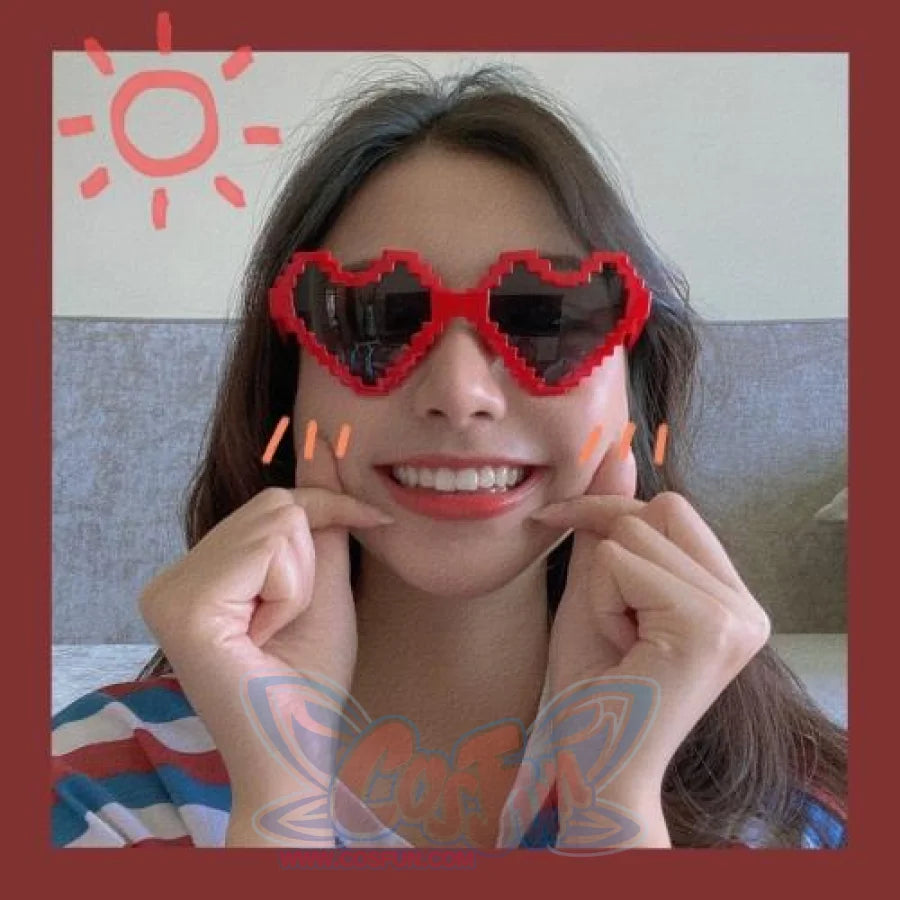 Unicorn Funny Toys Selfie Gadget Picnic Use Birthday Party Gifts Specs Glasses Pixel Red Love