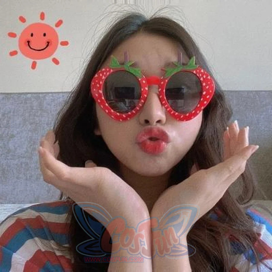 Unicorn Funny Toys Selfie Gadget Picnic Use Birthday Party Gifts Specs Glasses Red Strawberries