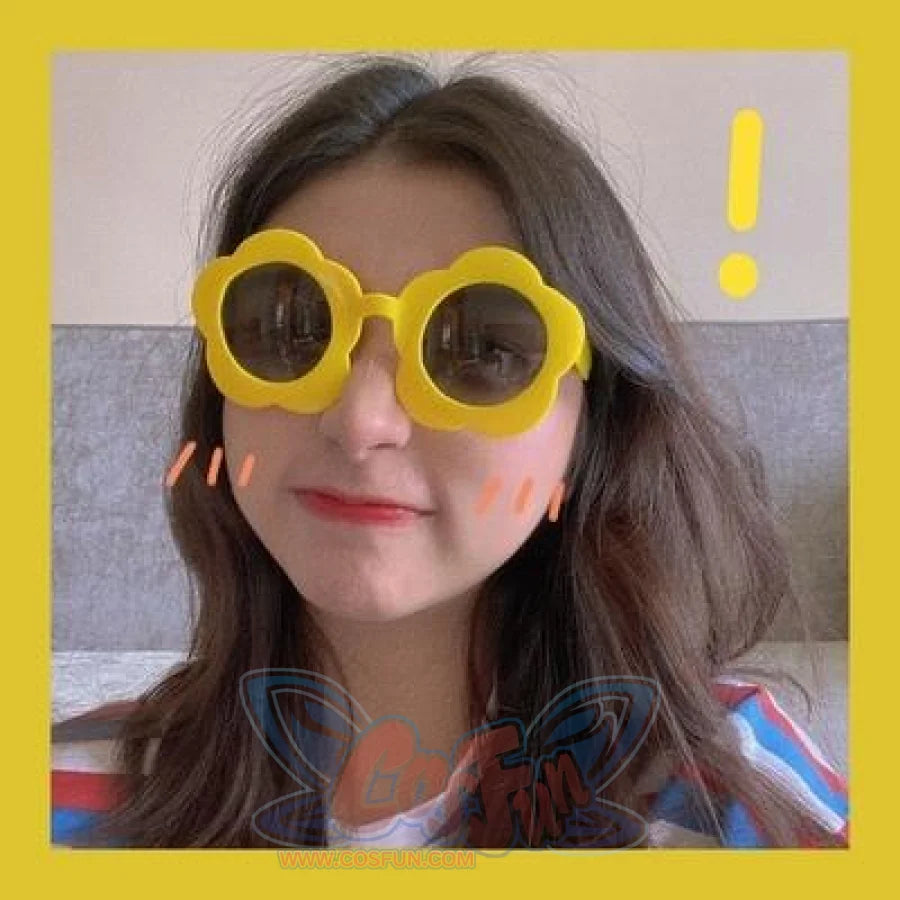 Unicorn Funny Toys Selfie Gadget Picnic Use Birthday Party Gifts Specs Glasses Yellow Flowers