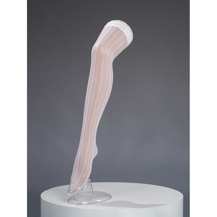 Velina Airgid cosplay stockings appear as pale striped legwear for the full costume set.
