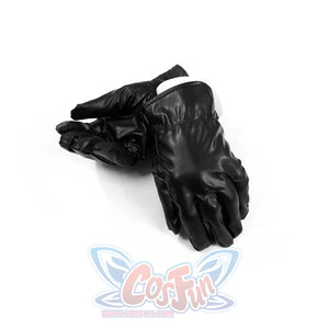 Doom Victor von Doom cosplay costume lays black gloves as separate costume accessories.