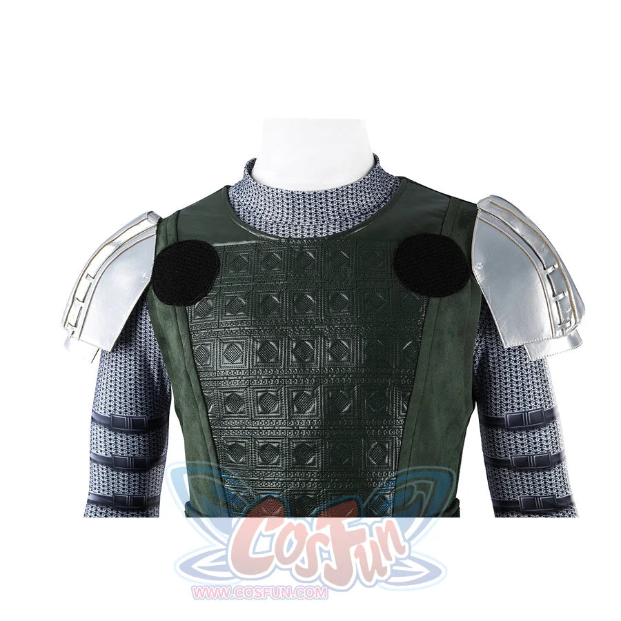 Doom Victor von Doom cosplay costume centers patterned green chest armor below the collar.