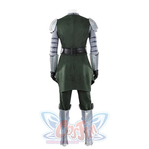 Doom Victor von Doom cosplay costume turns the green back panel and silver leg armor.