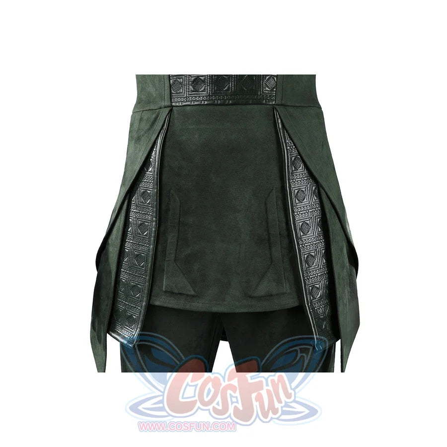 Doom Victor von Doom cosplay costume centers the green front tunic panel below the belt.