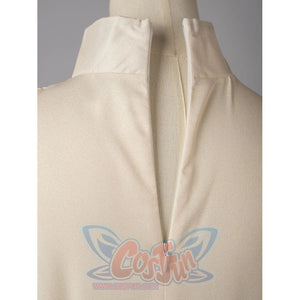 Violet Evergarden cosplay costume incorporates a secure back zipper closure along the high standing collar and bodice.