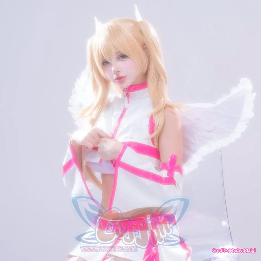 Game Genshin Impact Fischl Cosplay Wig + Pigtails Long Curly Hair C00146 Wigs