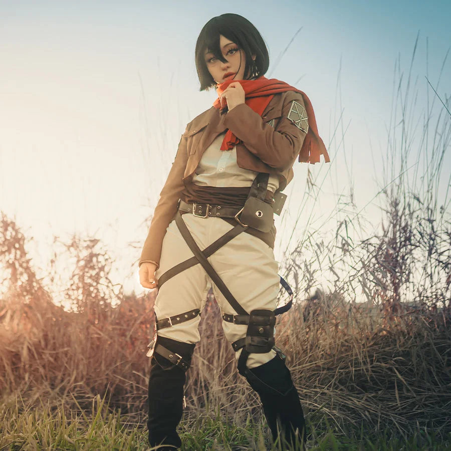 Attack on Titan Shingeki no Kyojin Mikasa Ackermann Cosplay Costume mp000733 Costumes