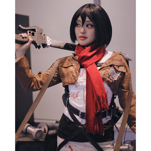 Attack on Titan Shingeki no Kyojin Mikasa Ackermann Cosplay Costume mp000733