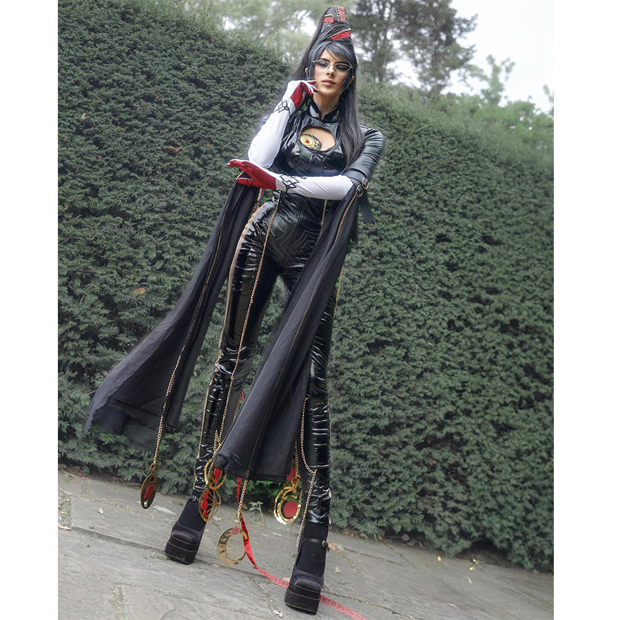 cosfun 2021 Movie Cruella Estella Cruella de Vil Cosplay Black Costume