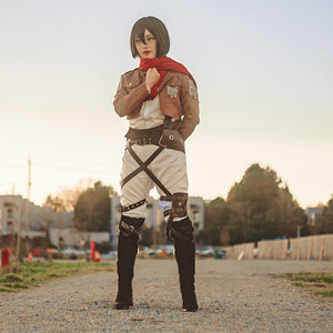 Attack on Titan Shingeki no Kyojin Mikasa Ackermann Cosplay Costume mp000733