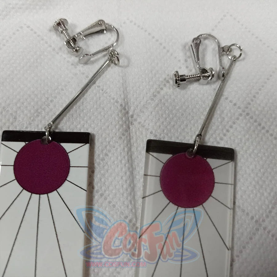 【Ready To Ship + Free Shipping】Kimetsu No Yaiba Tanjiro Kamado Cosplay Earring Mp005782 Wigs