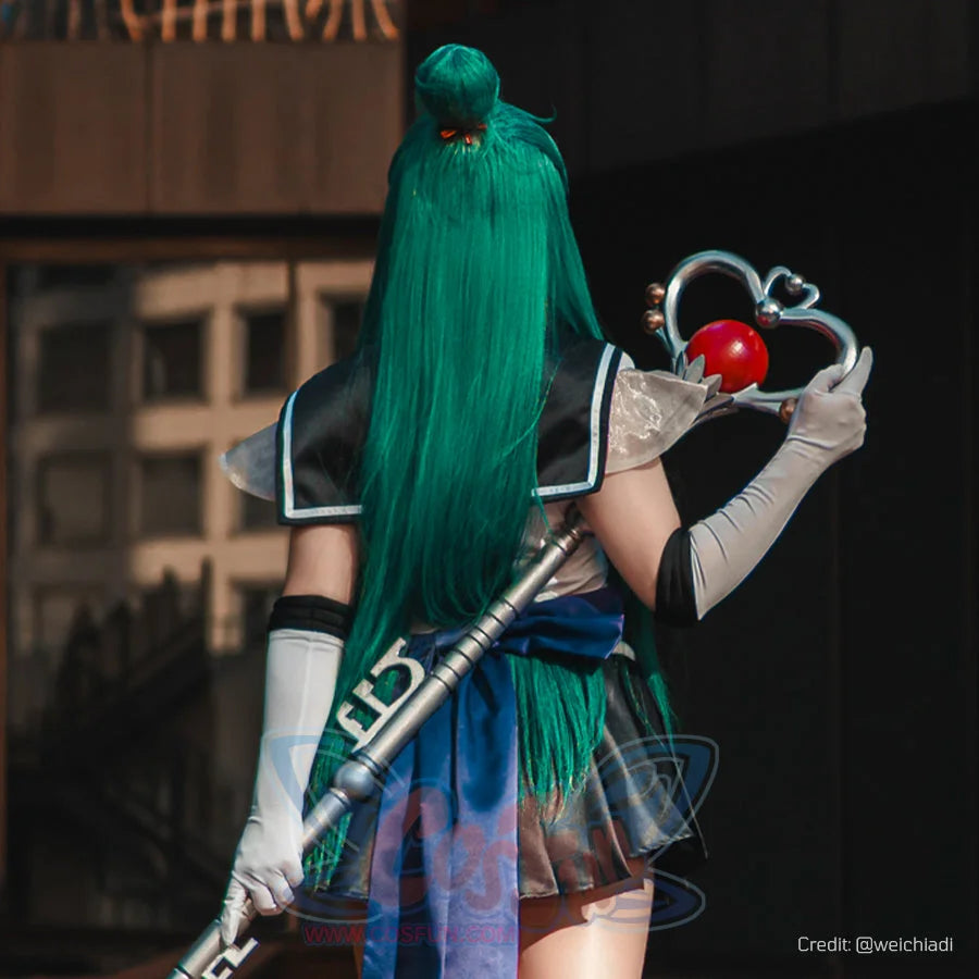 Sailor Soldiers Sailor Pluto Meiou Setsuna Cosplay Wig Long Hair with Bun CLT1065
