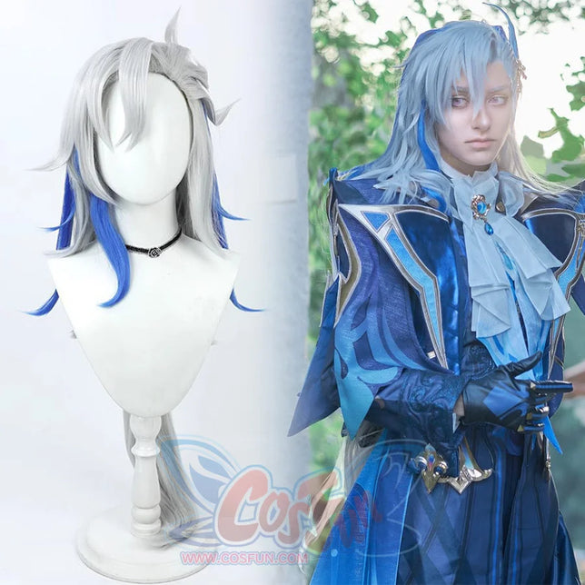 Genshin Impact Neuvillette Cosplay Wig C08584 Wigs