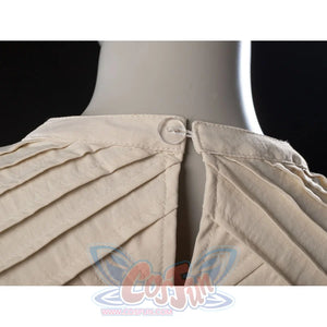 Witch Hat Atelier Coco Tetia Richeh cosplay robe back collar detail fastens cream pleats under a small button.