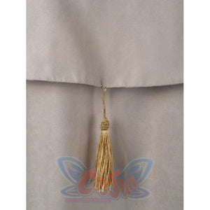 Witch Hat Atelier Qifrey cosplay tassel detail drops a gold-tone charm from the center back cape.