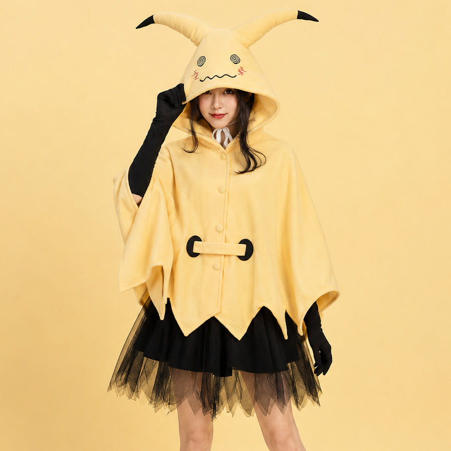 【PARTIALLY READY TO SHIP】Lightning Girl Yellow Spark Cute Cosplay Cape Dress BST0161