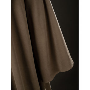 Yoda Master cosplay costume layers soft knit fabric into a flared sleeve construction with clean stitching and folds.