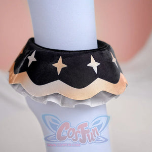 1883 Science and Medium Yongchu Taffy cosplay costume ankle ring gathers black fabric decorated beside star prints.