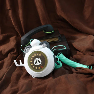 COSFUN Zenless Zone Zero Dialyn cosplay panda phone waist bag front view shows the round white face and teal cord