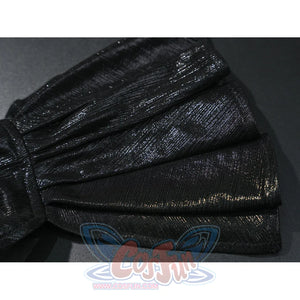 Zenless Zone Zero Ramiel cosplay costume back chain bow prop detail stretches black bows across a flat strip.