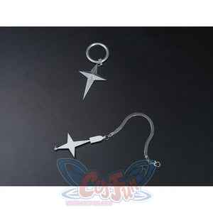 Zenless Zone Zero Ramiel cosplay costume ear clip detail pairs silver star shapes with a short chain accent.