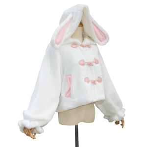 Autumn Winter Lovely Rabbit Ear New Lolita Woolen Coat