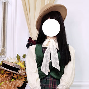 College Style Elegant Winter Velvet Lolita Vest