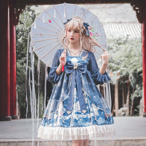 Chinese Style New Year Lolita Long Sleeve Dress