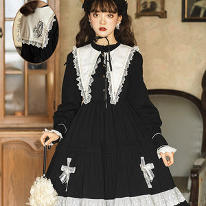 Autumn Winter Halloween Gothic Lolita Long Sleeve Dress