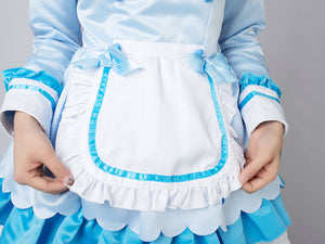 Nekopara Vanilla Cosplay Costume Blue Maid Outfit C00659