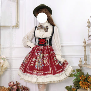 Bavaria Style Velvet Slim Lolita Short Jumper Skirt