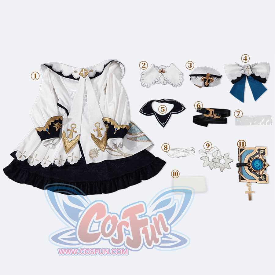 Ready to Ship Genshin Impact Barbara Cosplay Costume C02896 AAA