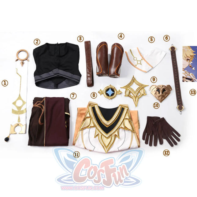 【CLEARANCE】Game Genshin Impact The Same Style of Aether Cosplay Costumes N00098 AAA - cosfun