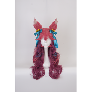League of Legends AHRI SPIRIT BLOSSOM  Cosplay Wig Gradient Curly Hair C00339