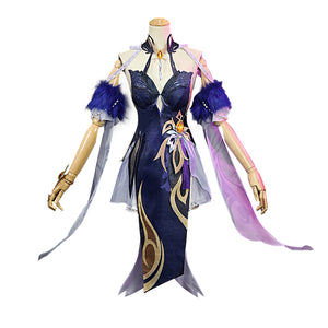 Genshin Impact Ningguang Orchid's Evening Gown Cosplay Costume C00976