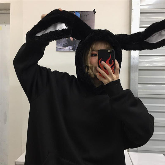 Ready to Ship Rabbit Ears Oversize Brushed Hoodie mp005871