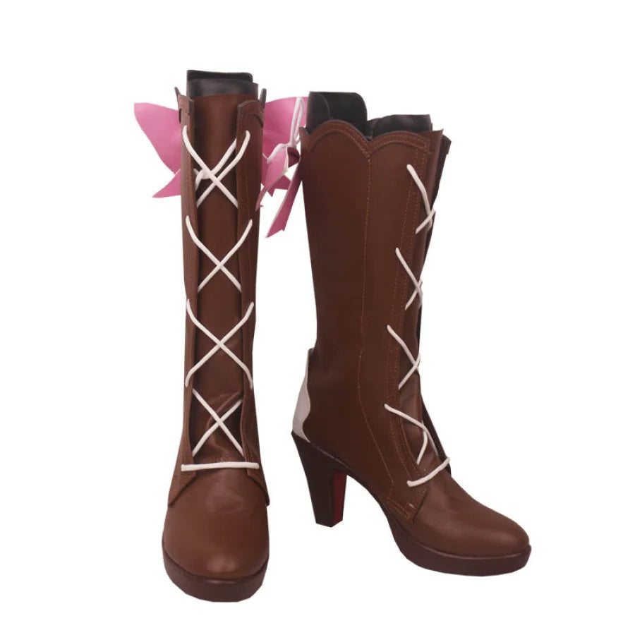 Genshin Impact Kamisato Ayaka Springbloom Missive Cosplay Boots C07288 #35(22.5Cm) Shoes &