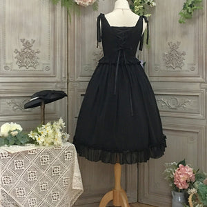 Vintage and Elegant French Chiffon Lolita Jumper Skirt