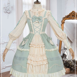 Japanese Sweet Pastoral Style Lolita Jumper Skirt Sets