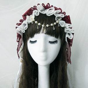 Original Lovely Pearl Lolita Lace Hairband