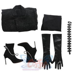 2021 Movie Cruella Estella De Vil Cosplay Black Costume C00526 Costumes