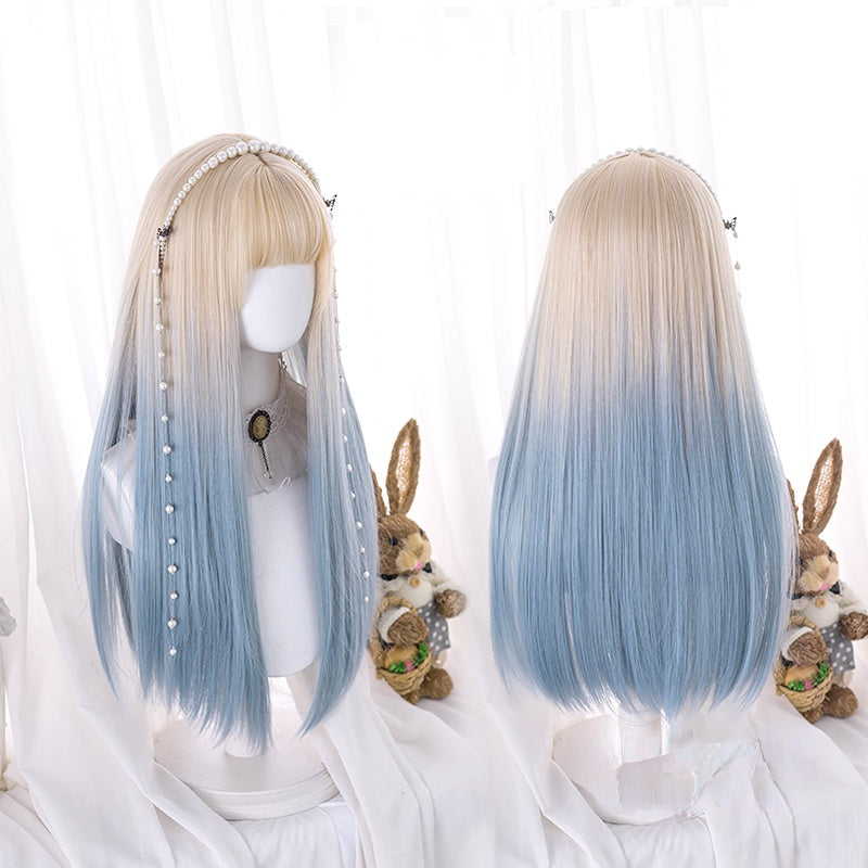 Gradual Change Long Straight Hair Lolita Wig S22323