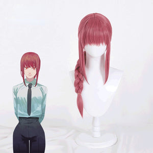 Chainsaw Man Makima Red Meat Braids Cosplay Wig C07023